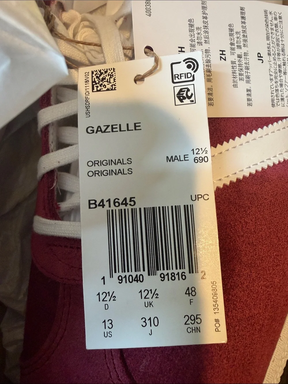 adidas Gazelle Sneakers in Rose Pink and White